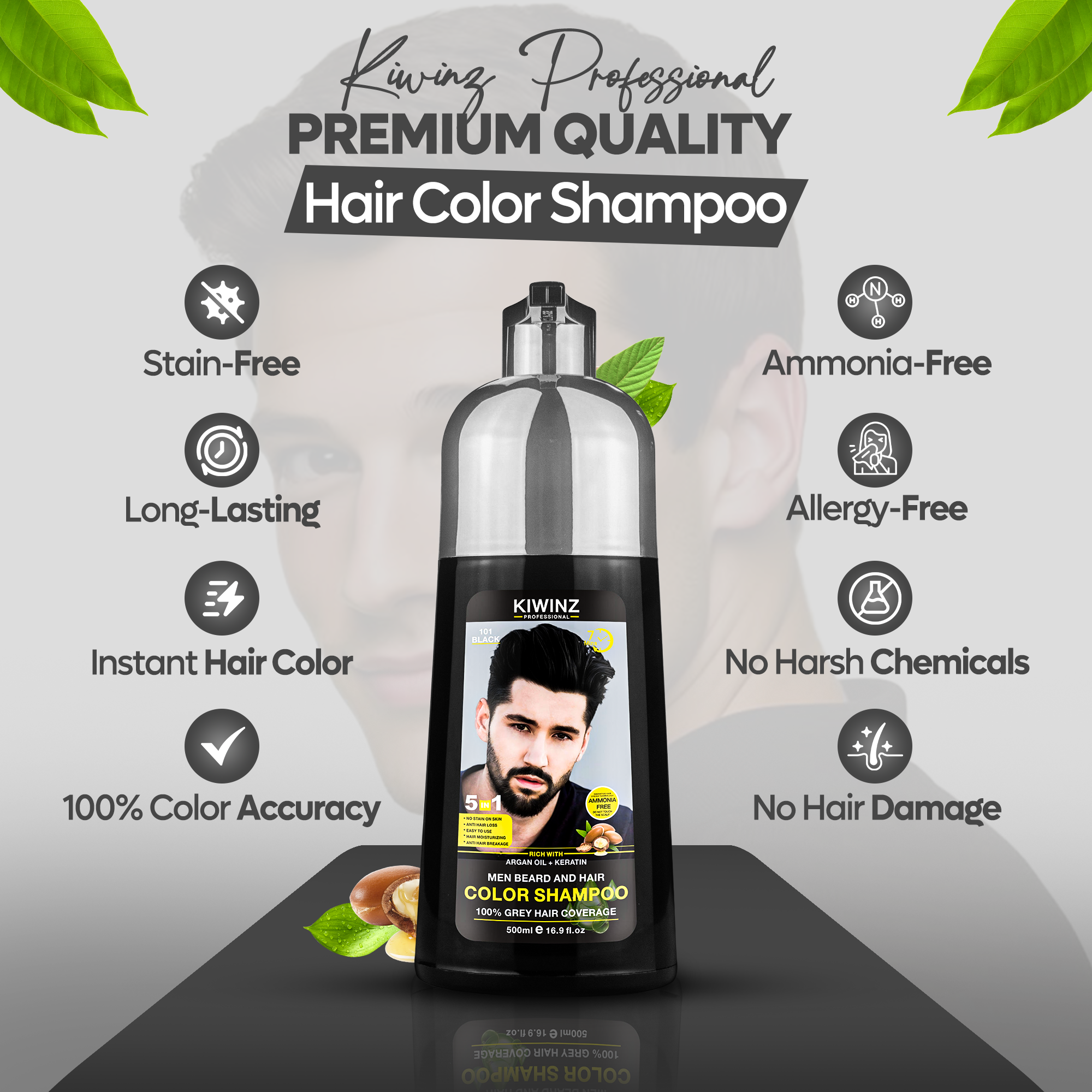 Men – 5 in 1 Hair Dye Shampo